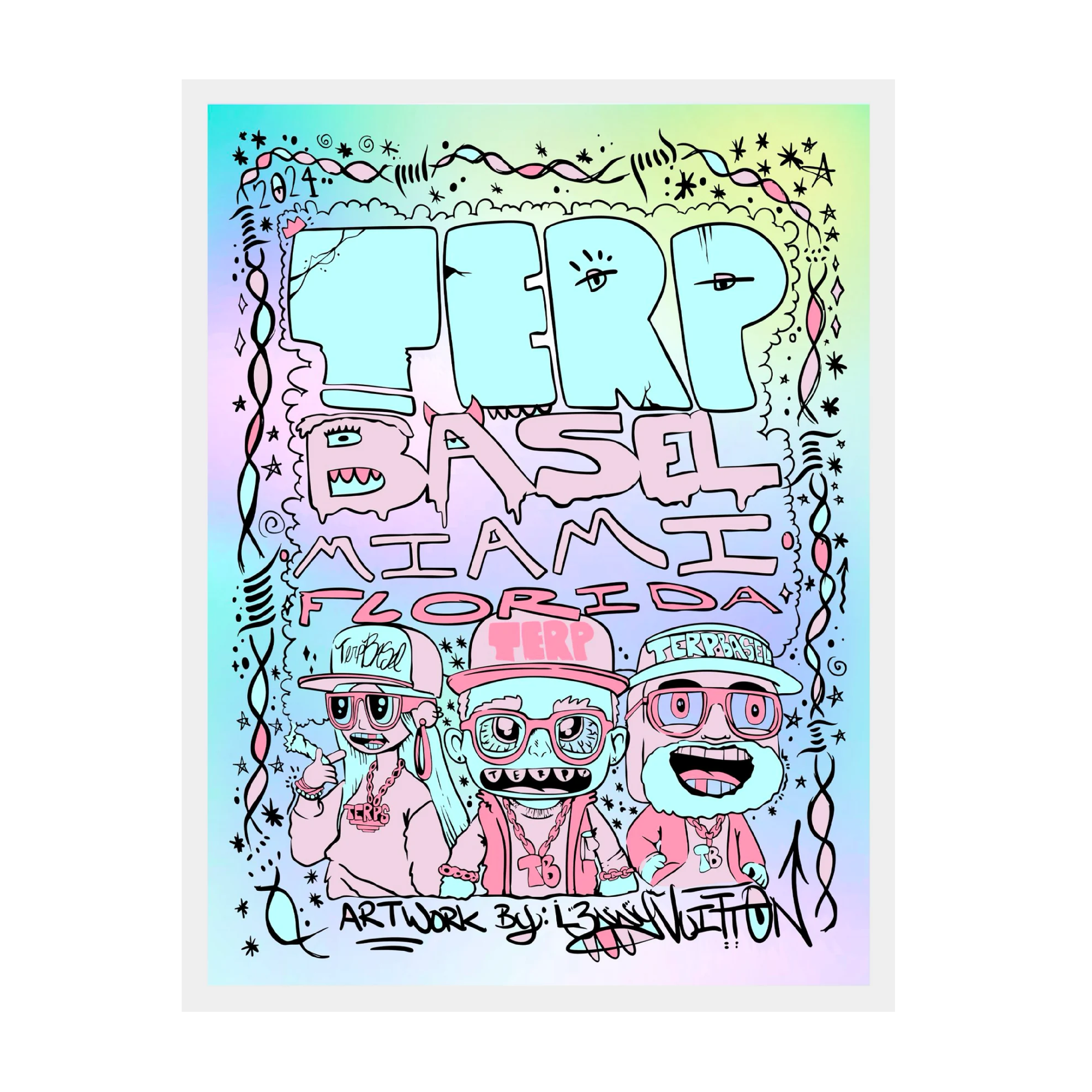 LENNY VUITTON X TERP BASEL 2024 FOIL PRINT